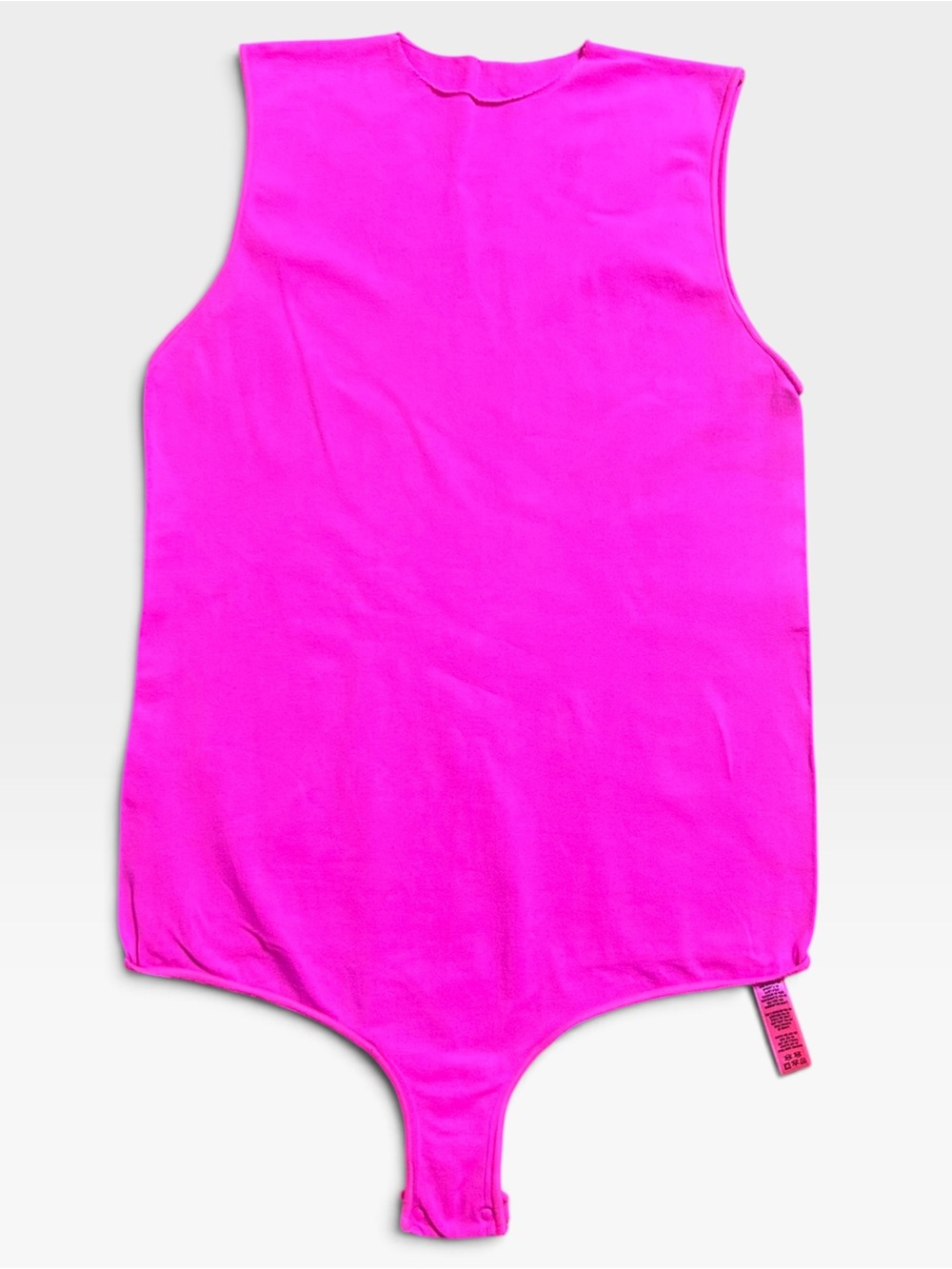 SKIMS Neon Pink Sleeveless High Neck Thong Bodysuit Size S/M